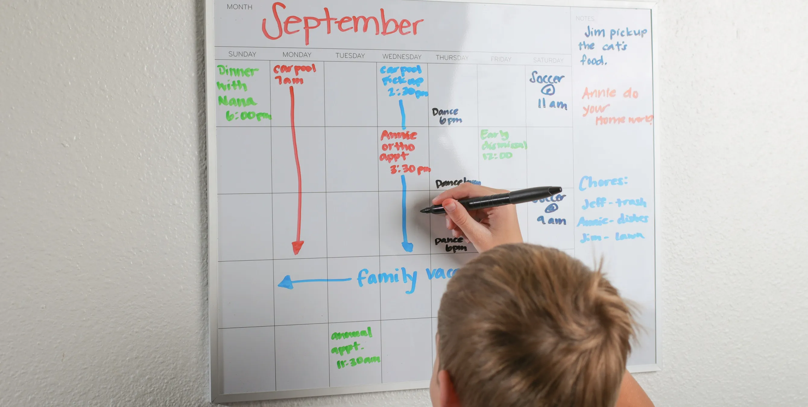 Whiteboard im Kinderzimmer